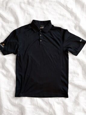 Mens M Nike Golf Dri-FIT Polo Shirt Black Guinness Logo NWT